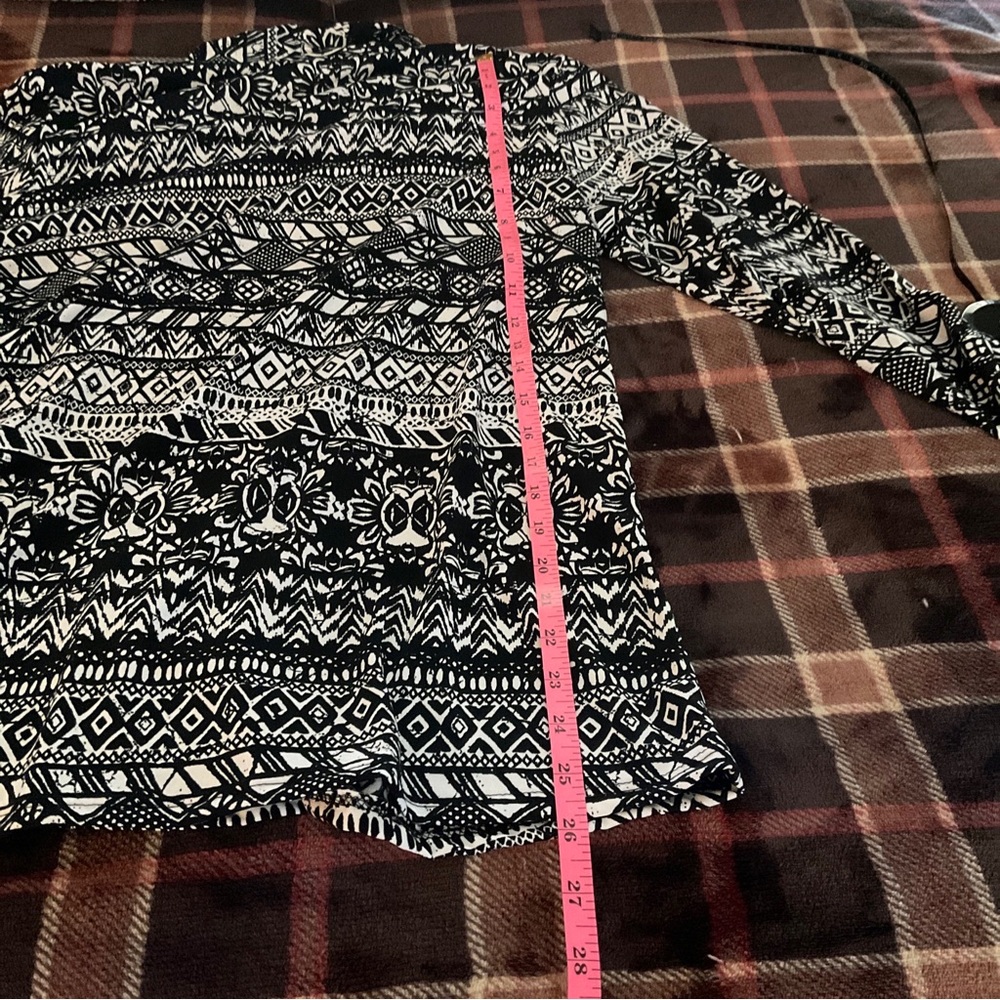 Fancy Ladies Black & White Top with Rhinestones. One piece with over blouse. - Picture 12 of 13